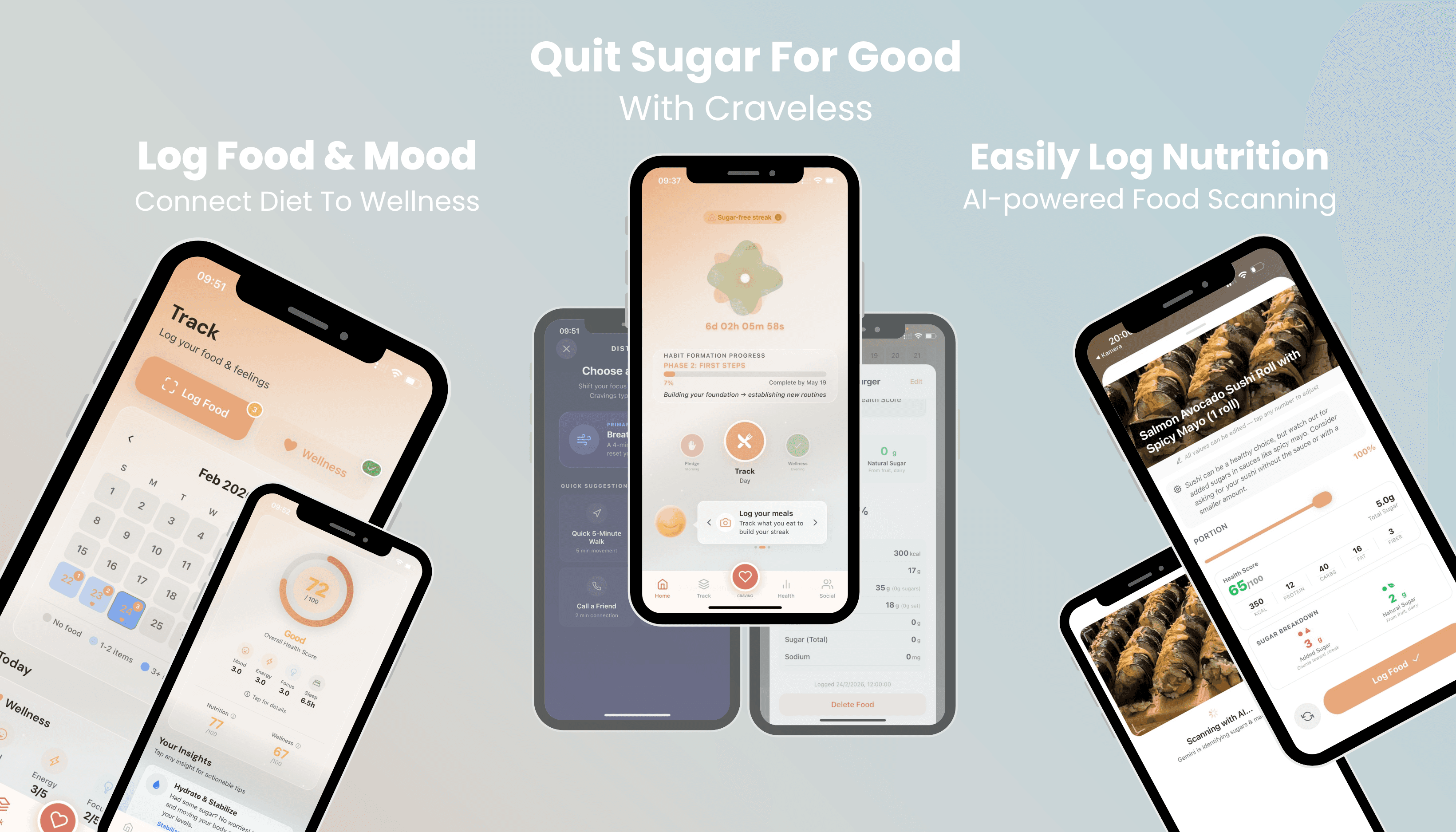 Craveless App Interface